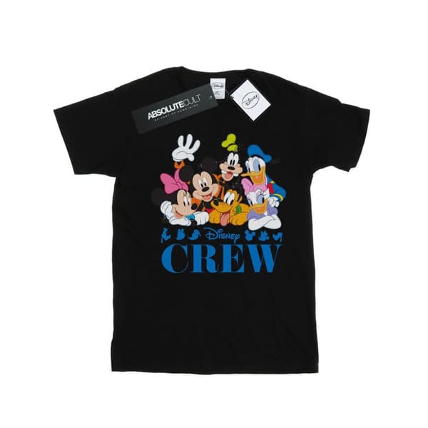 Disney Girls Mickey Mouse Disney Friends Cotton T-Shirt Black 12-13 Years