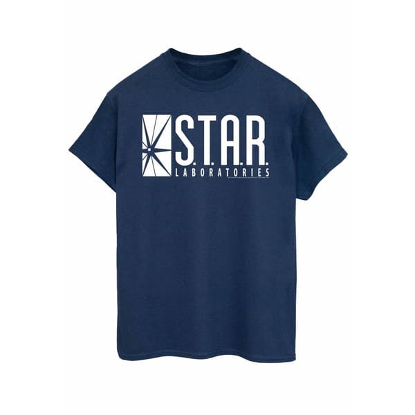 DC Comics Womens/Ladies The Flash STAR Labs Cotton Boyfriend T-Shirt