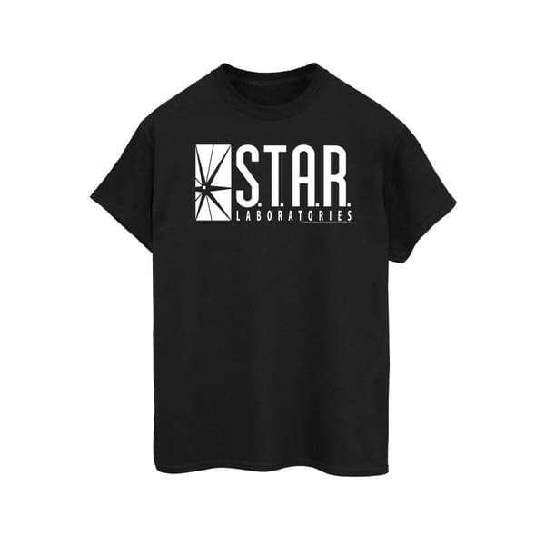 DC Comics Womens/Ladies The Flash STAR Labs Cotton Boyfriend T-Shirt