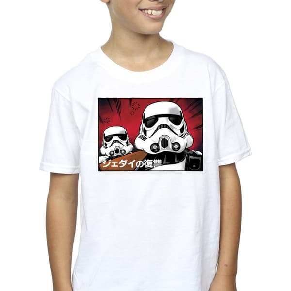 Star Wars Japansk t-shirt med stormtrooper för pojkar