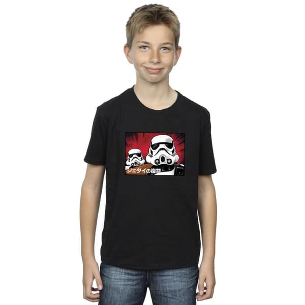Star Wars Japansk t-shirt med stormtrooper för pojkar