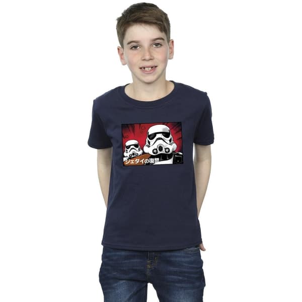 Star Wars Japansk t-shirt med stormtrooper för pojkar