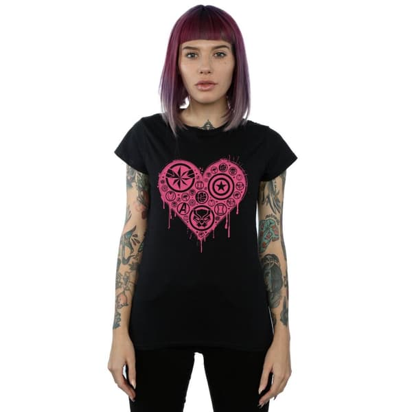 Marvel Womens/Ladies I Heart Avengers Cotton T-Shirt