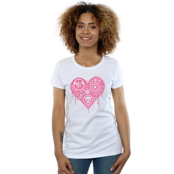Marvel Womens/Ladies I Heart Avengers Cotton T-Shirt