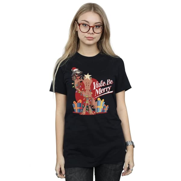Marvel Womens/Ladies Yule Be Merry Cotton Boyfriend T-Shirt
