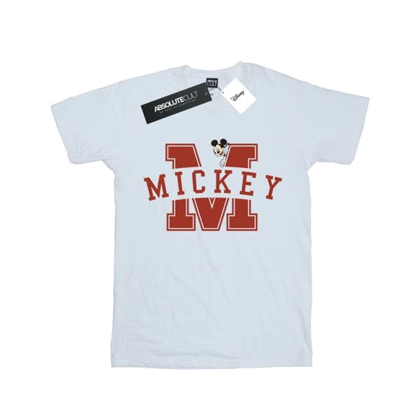 Disney Mens Mickey Mouse Letter Peak T-shirt