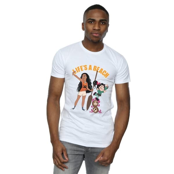 Disney Mens Wreck It Ralph Moana And Vanellope T-Shirt
