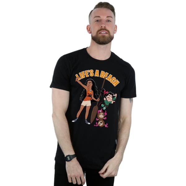 Disney Mens Wreck It Ralph Moana And Vanellope T-Shirt