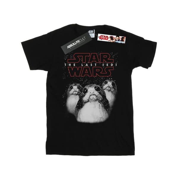 Star Wars Dam/Tjej The Last Jedi Porgs Boyfriend T-shirt i bomull