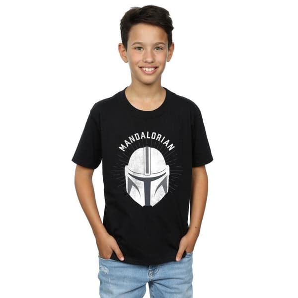 Star Wars Boys The Mandalorian Helmet T-Shirt