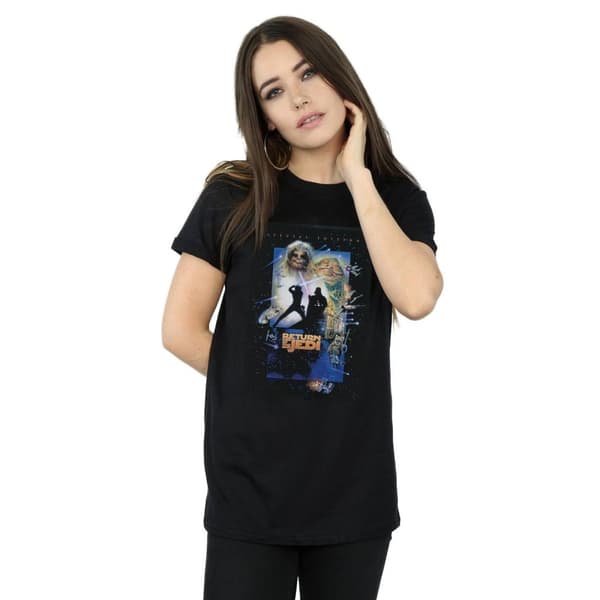 Star Wars Dam/Tjej Episode VI Movie Poster Boyfriend T-shirt i bomull