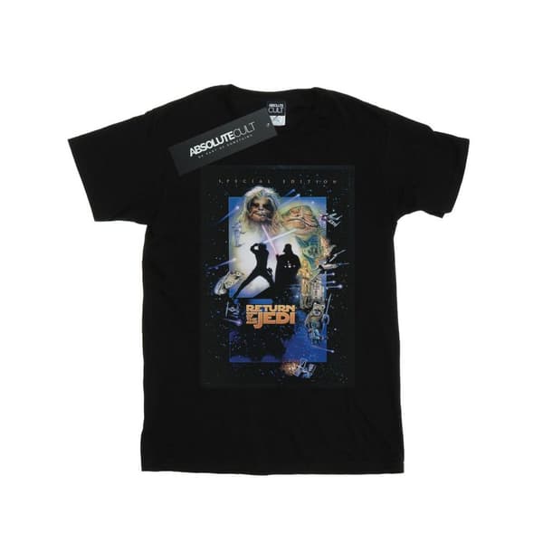 Star Wars Dam/Tjej Episode VI Movie Poster Boyfriend T-shirt i bomull Black 3XL
