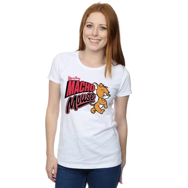 Tom And Jerry Womens/Ladies Macho Mouse Cotton T-Shirt