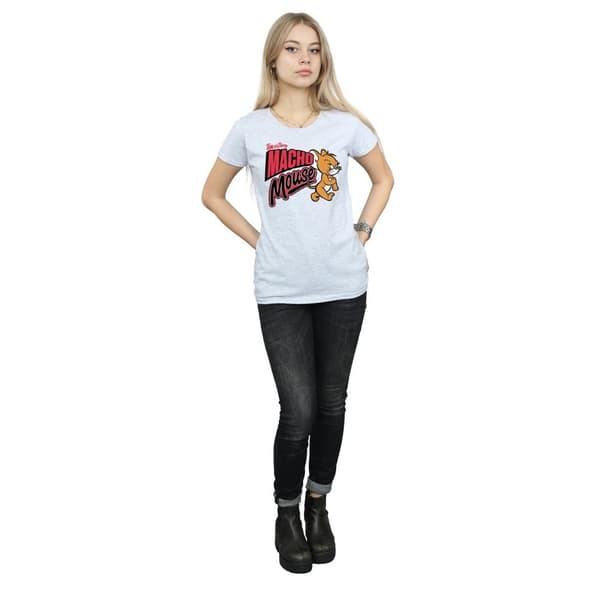 Tom And Jerry Womens/Ladies Macho Mouse Cotton T-Shirt