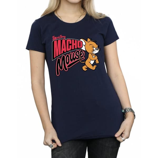 Tom And Jerry Womens/Ladies Macho Mouse Cotton T-Shirt