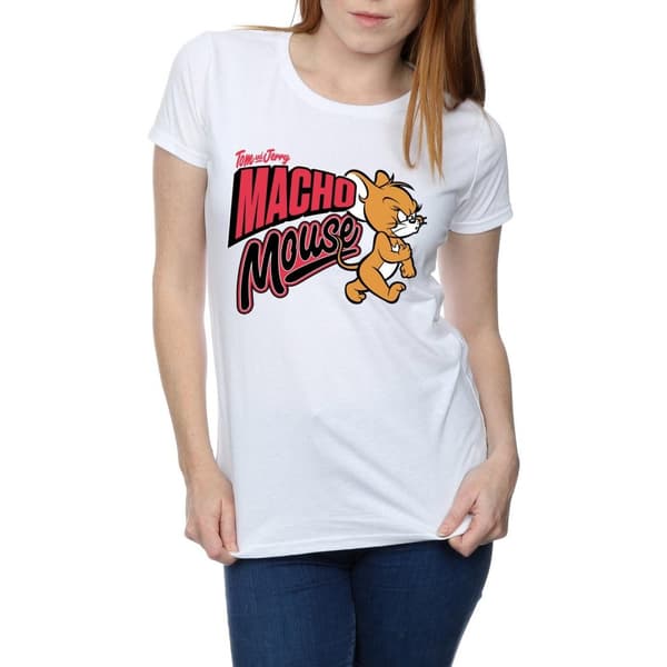 Tom And Jerry Womens/Ladies Macho Mouse Cotton T-Shirt