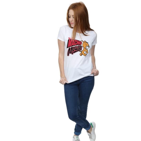 Tom And Jerry Womens/Ladies Macho Mouse Cotton T-Shirt