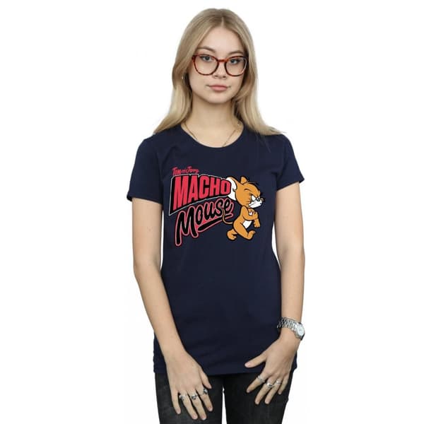 Tom And Jerry Womens/Ladies Macho Mouse Cotton T-Shirt