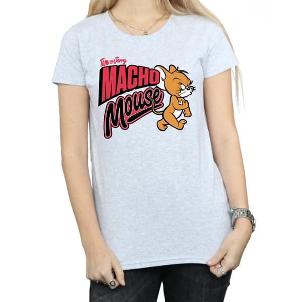 Tom And Jerry Womens/Ladies Macho Mouse Cotton T-Shirt
