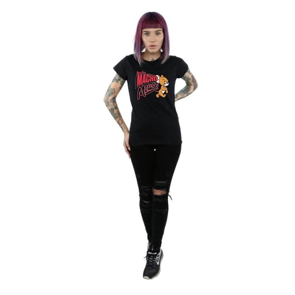 Tom And Jerry Womens/Ladies Macho Mouse Cotton T-Shirt