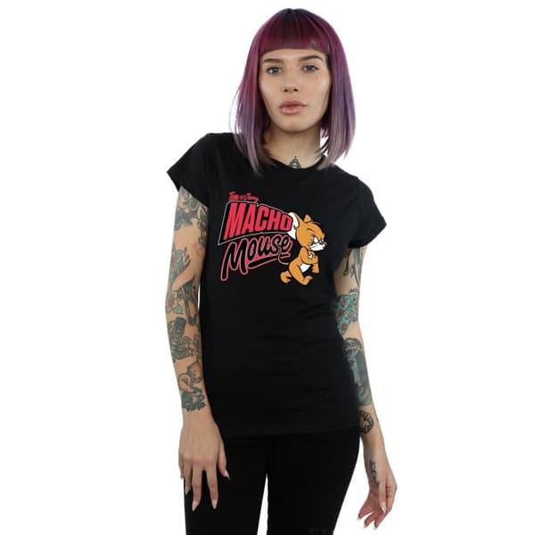 Tom And Jerry Womens/Ladies Macho Mouse Cotton T-Shirt