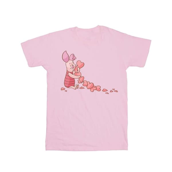 Disney Winnie the Pooh Piglet Chain of Hearts - T-shirt i bomull för flickor