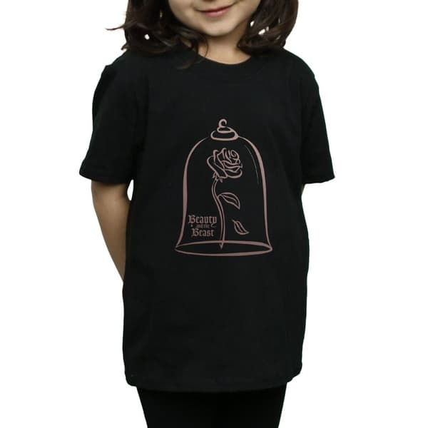Disney Princess Girls Princess Rose Gold Cotton T-Shirt