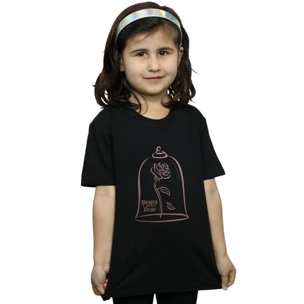 Disney Princess Girls Princess Rose Gold Cotton T-Shirt
