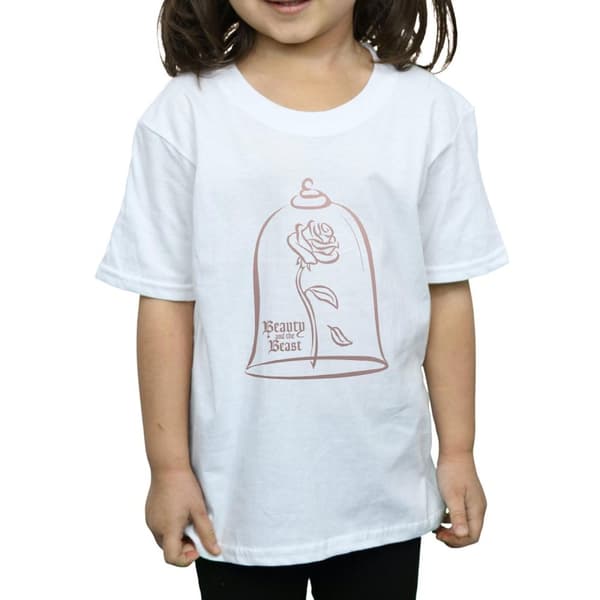 Disney Princess Girls Princess Rose Gold Cotton T-Shirt