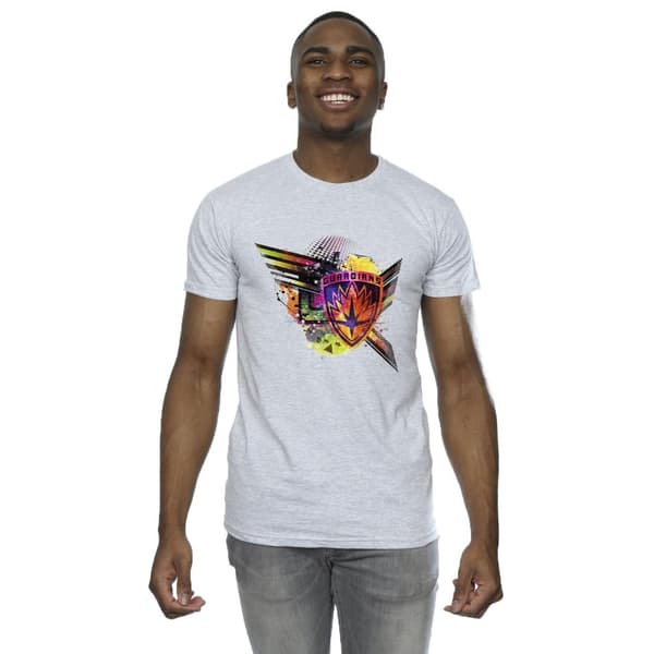 Marvel Guardians Of The Galaxy - T-shirt med abstrakt sköld på bröstet