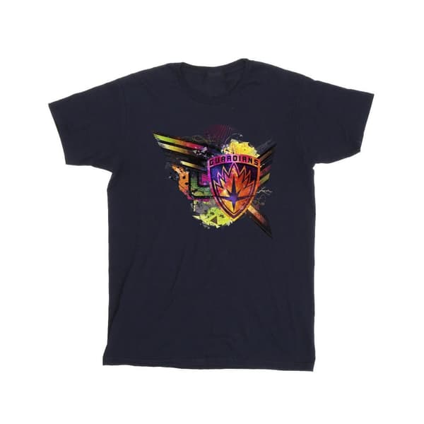 Marvel Guardians Of The Galaxy - T-shirt med abstrakt sköld på bröstet