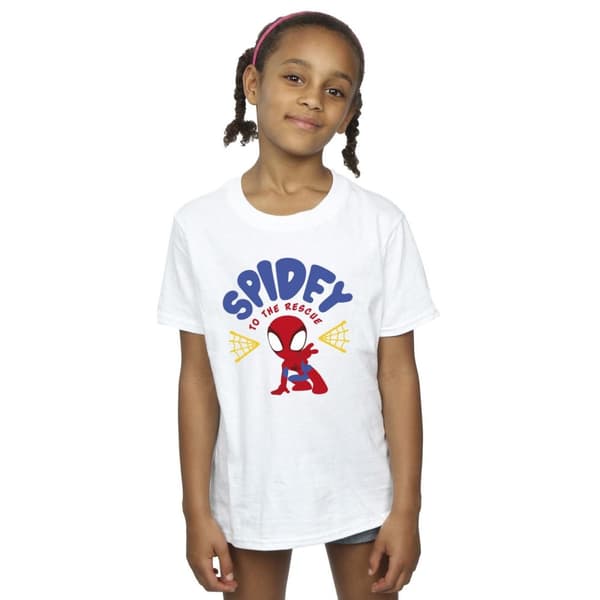 Marvel T-shirt i bomull för flickor - Spidey And His Amazing Friends Rescue