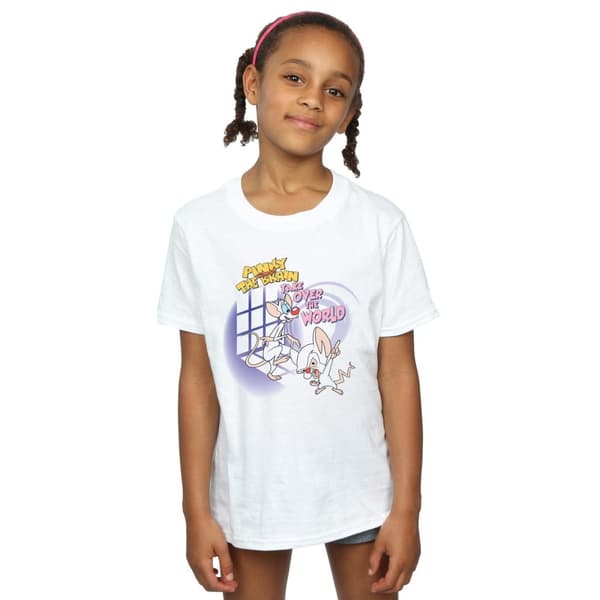 Animaniacs Girls Pinky And The Brain Take Over The World Cotton T-Shirt
