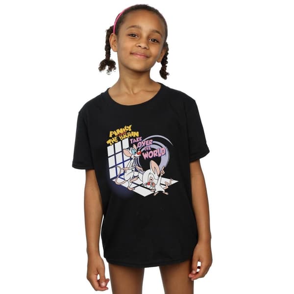 Animaniacs Girls Pinky And The Brain Take Over The World Cotton T-Shirt