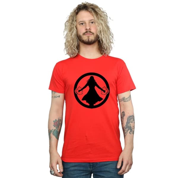 Marvel Mens Scarlet Witch Symbol T-Shirt