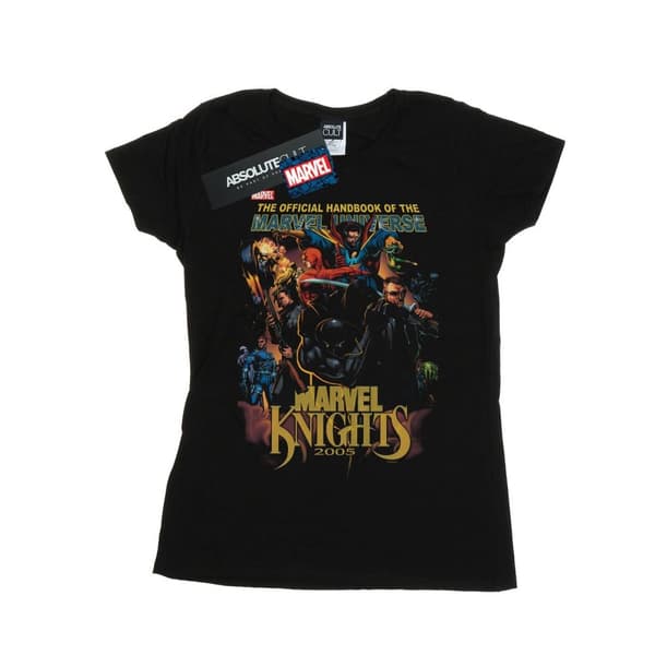 Marvel Womens/Ladies The Official Handbook Of The Marvel Universe Cotton T-Shirt