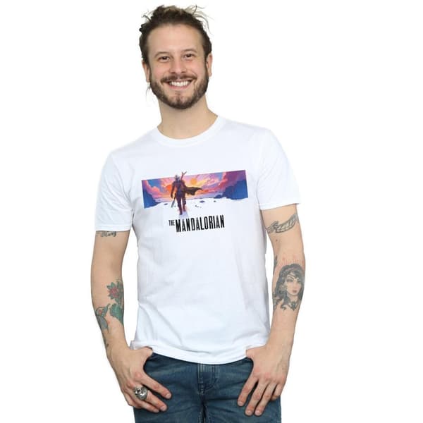 Star Wars The Mandalorian Landscape T-shirt för herrar