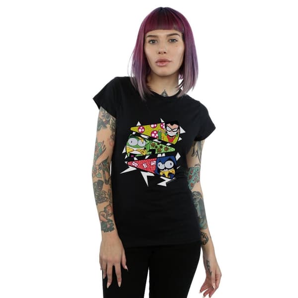 DC Comics Dam/Tjej Teen Titans Go Pizza Slice T-shirt i bomull
