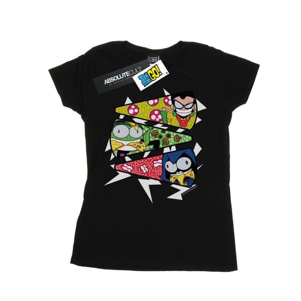 DC Comics Dam/Tjej Teen Titans Go Pizza Slice T-shirt i bomull