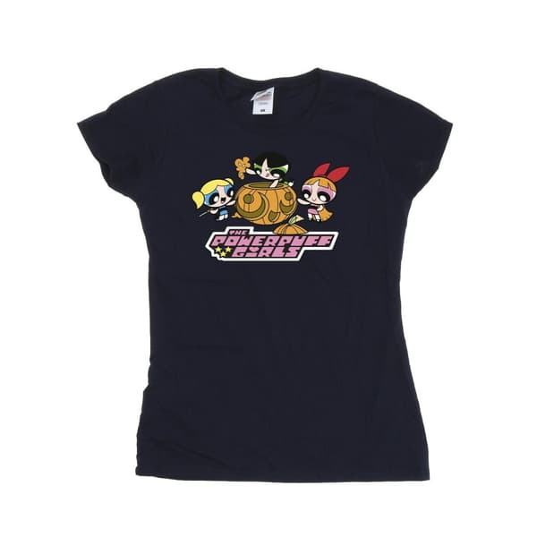 The Powerpuff Girls Dam/Tjej T-shirt i bomull med pumpa för flickor