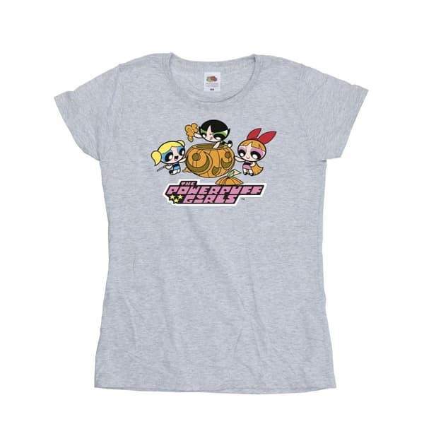The Powerpuff Girls Dam/Tjej T-shirt i bomull med pumpa för flickor
