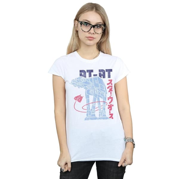 Star Wars Womens/Ladies Kanji AT-AT Cotton T-Shirt