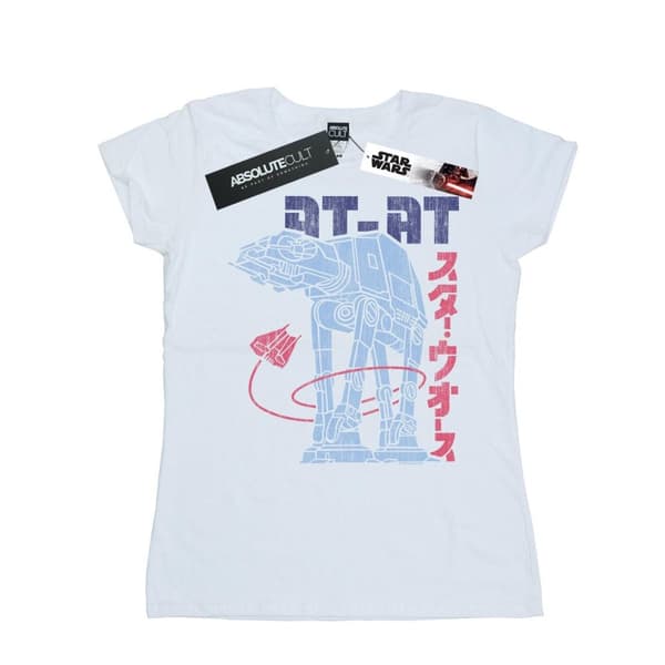 Star Wars Womens/Ladies Kanji AT-AT Cotton T-Shirt