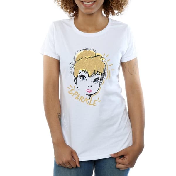 Disney Dam/Tjej Tinkerbell Sparkle T-shirt i bomull
