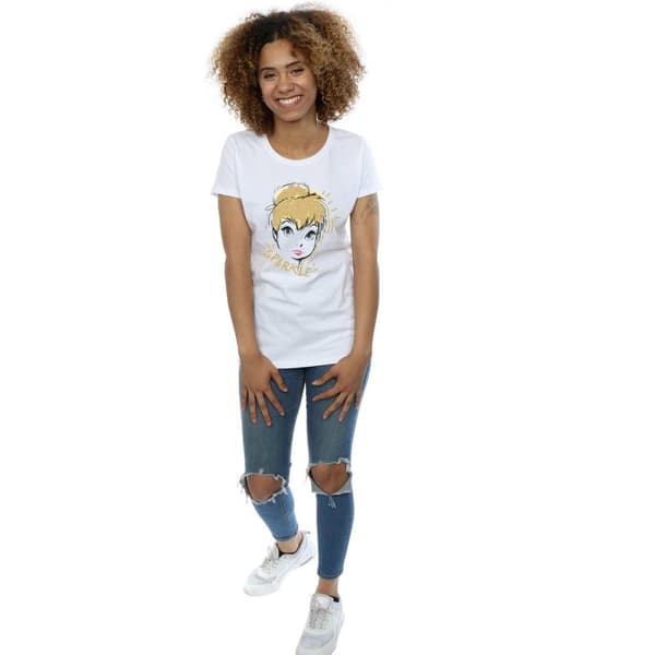 Disney Dam/Tjej Tinkerbell Sparkle T-shirt i bomull