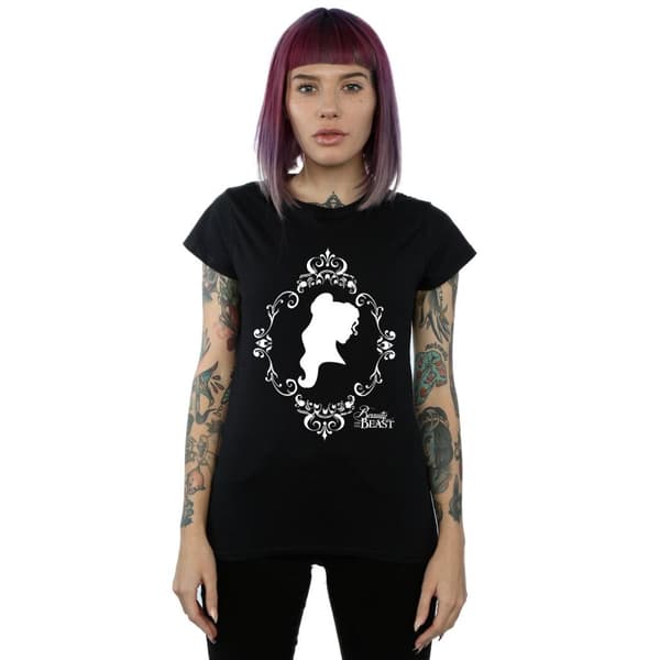 Disney Princess Womens/Ladies Belle Silhouette Cotton T-Shirt