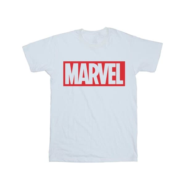 Marvel Comics Womens/Ladies Classic Logo Cotton Boyfriend T-Shirt White M