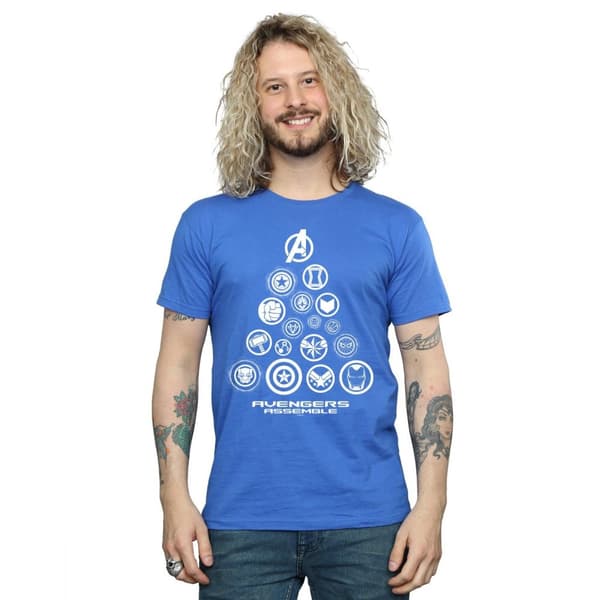 Marvel Mens Avengers Endgame Pyramid Icons T-shirt