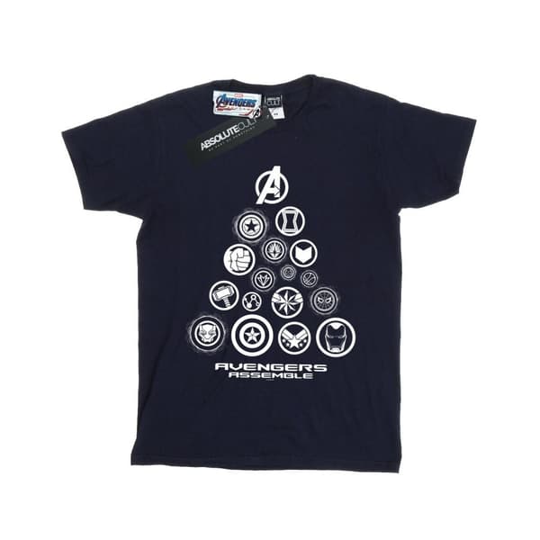 Marvel Mens Avengers Endgame Pyramid Icons T-shirt