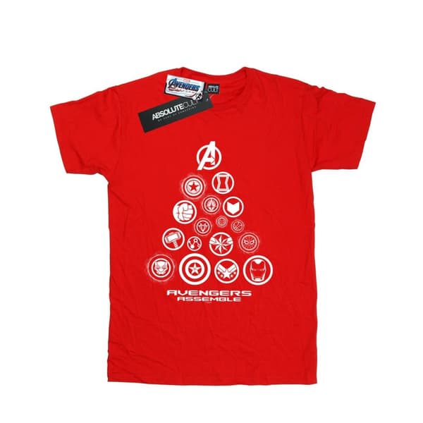 Marvel Mens Avengers Endgame Pyramid Icons T-shirt